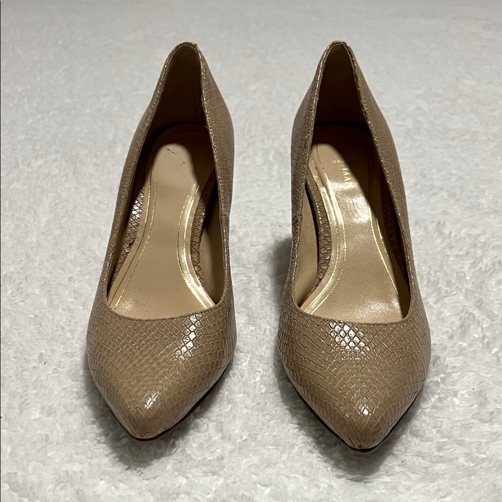 Cole Haan Brown Textured Heels